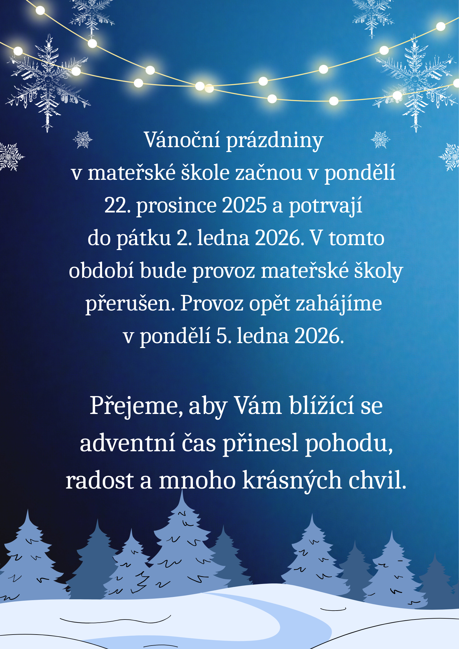 Vánoční prázdniny