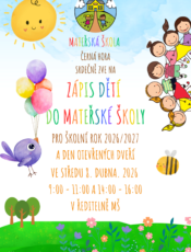 ZÁPIS DO MŠ NA ŠKOLNÍ ROK 2026/2027