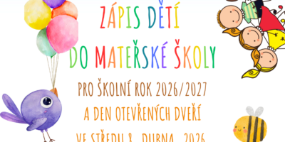 ZÁPIS DO MŠ NA ŠKOLNÍ ROK 2026/2027